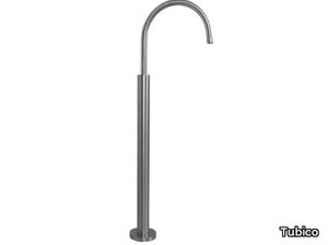 VOLGA - Floor standing stainless steel spout _ Tubico