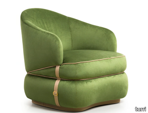 BLOOM - Velvet armchair with armrests _ Turri