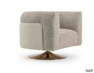 SOUL - Swivel fabric armchair with armrests _ Turri