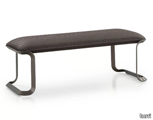 MILANO - Upholstered leather bench _ Turri