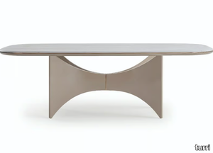 BLUES - Rectangular wooden and marble table _ Turri