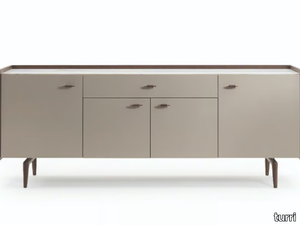 BLUES - Walnut sideboard with doors with drawers _ Turri