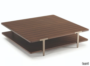 DOMUS - Low square wooden coffee table _ Turri