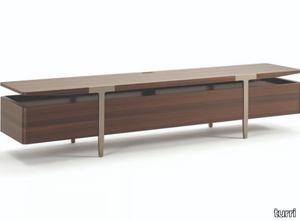 DOMUS - Wooden TV cabinet with doors _ Turri