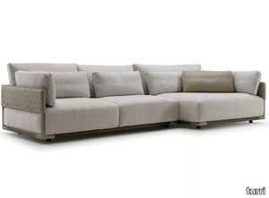 DRUM - Sectional fabric sofa with chaise longue _ Turri