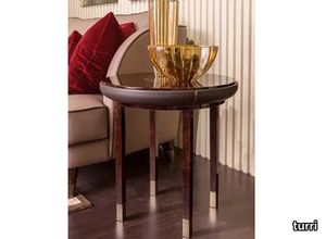 NOIR - Round marble bistro side table _ Turri