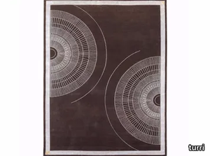 NOIR - Handmade rectangular wool and silk rug _ Turri