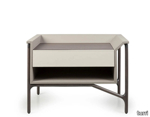 VINE - Rectangular leather bedside table _ Turri