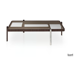 VISION - Rectangular glass coffee table _ Turri