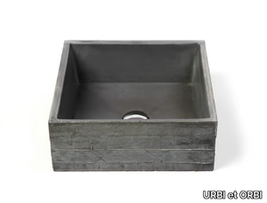 INVIVO 40 - Countertop square Concrete and cement-Based materials washbasin _ URBI et ORBI