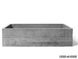 INVIVO 60 - Countertop rectangular Concrete and cement-Based materials washbasin _ URBI et ORBI