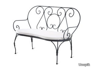 AURORA - 2 seater iron garden sofa _ Unopiù