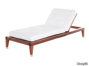 C'EST LA VIE - Garden daybed in mahogany and acrylic fabric _ Unopiù