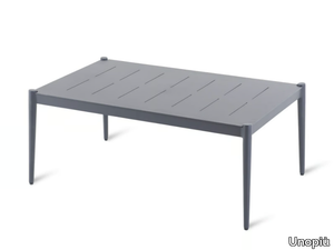 LUCE - Rectangular low aluminium garden side table _ Unopiù