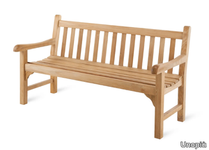 CHELSEA - Teak garden bench with armrests _ Unopiù