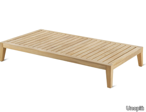 SYNTHESIS - Low rectangular teak coffee table _ Unopiù