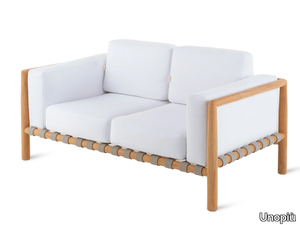 PEVERO - 2 seater fabric garden sofa with removable cover _ Unopiù