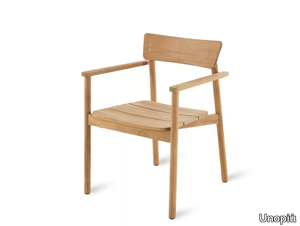 PEVERO - Garden teak easy chair with armrests _ Unopiù