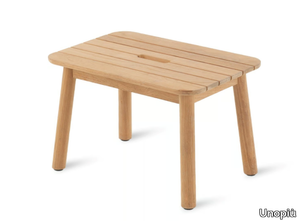 PEVERO - Rectangular low teak garden side table _ Unopiù