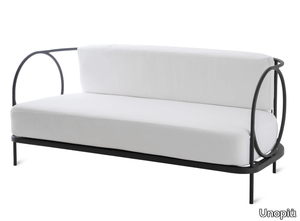 ARIETE - Sofa in galvanized iron and cushions in acrylic fabric _ Unopiù