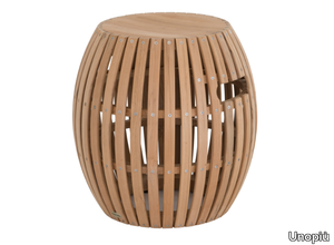 SWING - Low teak garden stool _ Unopiù