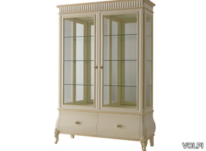 FLORENTIA - Wood and glass display cabinet _ VOLPI
