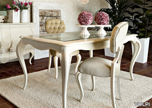 GIULIETTA - Wood and glass dining table _ VOLPI