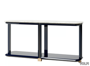 GRACE - Rectangular wooden console table with shelving _ VOLPI