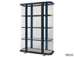 GRACE - Wood and glass display cabinet with integrated lighting _ VOLPI