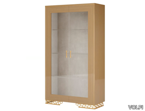 JENNY - Wood and glass display cabinet with integrated lighting _ VOLPI