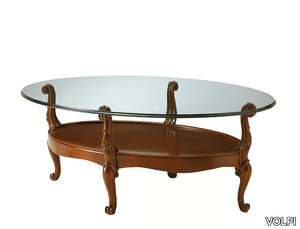 BOEMIA - Oval coffee table with storage space _ VOLPI