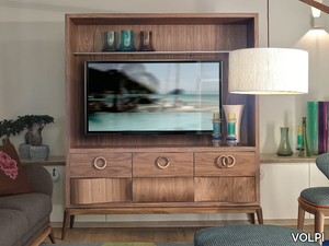 CONTEMPORARY LIVING - Wooden TV cabinet with drawers _ VOLPI