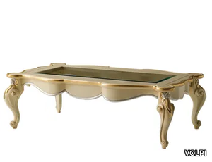 BOTERO - Rectangular wood and glass coffee table _ VOLPI