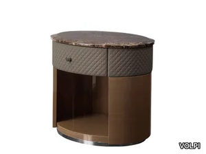 DAGMAR - Oval bedside table with drawers _ VOLPI