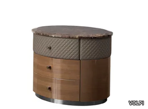 DAGMAR - Oval bedside table with drawers _ VOLPI