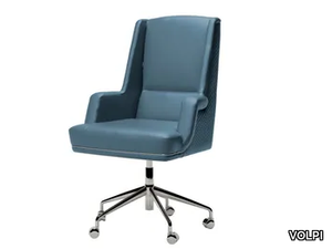 SEVEN - Swivel armchair with armrests with 5-spoke base _ VOLPI