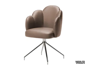 VENERE - Swivel trestle-based chair with armrests _ VOLPI