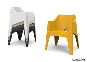 VOXEL - Stackable garden chair with armrests _ VONDOM