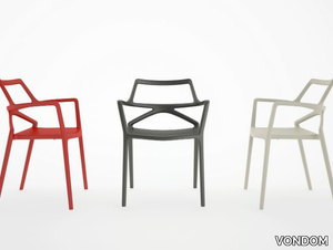 DELTA - Garden chair with armrests _ VONDOM