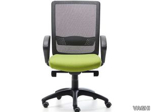 BURSA EVO BLACK - Recliner swivel mesh office chair with armrests _ VAGHI