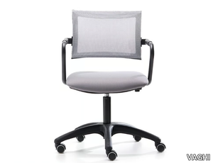 EXPO LIGHT GUEST - Swivel chair with aluminum base and mesh back _ VAGHI