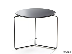 FILO - Round laminate coffee table and metal base _ VAGHI