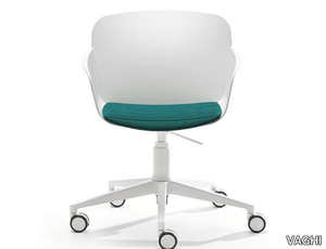 LIBERA ARMCHAIR - Height-adjustable polypropylene office chair with armrests with 5-Spoke base _ VAGHI