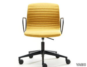 UNION GUEST - Swivel upholstered fabric office chair with armrests _ VAGHI