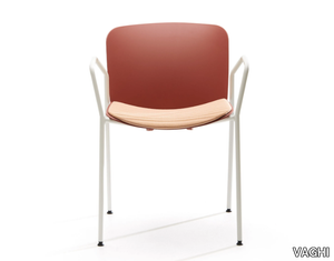 LIBERA - Stackable polypropylene chair with armrests with integrated cushion _ VAGHI