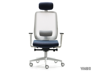 ASSIA EV - Swivel mesh office chair with headrest _ VAGHI