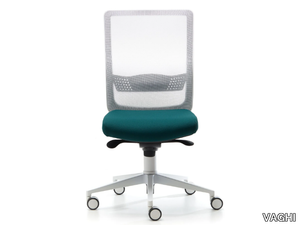 BURSA EVO WHITE - Swivel height-adjustable mesh office chair with castors _ VAGHI