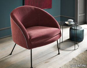 MARGOT - Velvet easy chair with armrests _ VALENTINI