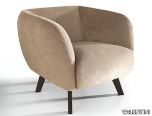 CLAUDE - Leather armchair with armrests _ VALENTINI