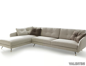 DUKE - Sectional fabric sofa with chaise longue _ VALENTINI